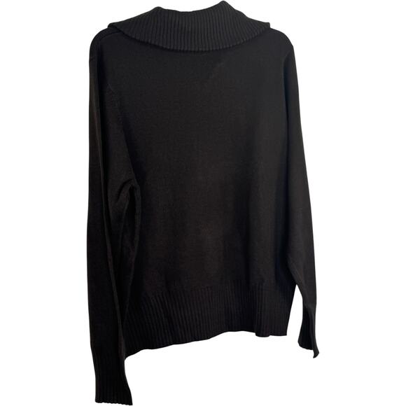 Josephine Chaus Brown Full Zip Sweater XXL Ribbed Collar Long Sleeve - Picture 6 of 10